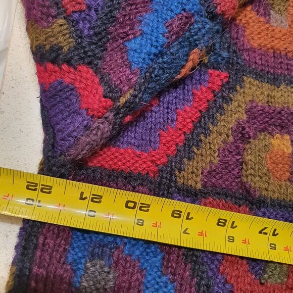 PERUVIAN CONNECTION Alpaca Embroidered colorful sweater size Medium - Picture 7 of 12
